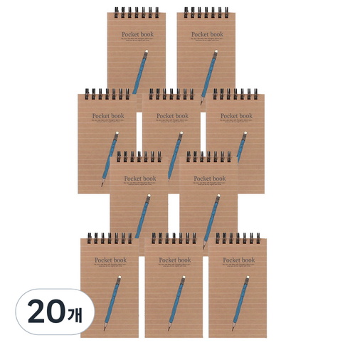 톡톡팬시 1000 포켓북 상철수첩, 스트라이프, 20개