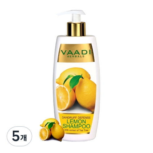 바디허벌즈 레몬 샴푸, 350ml, 5개