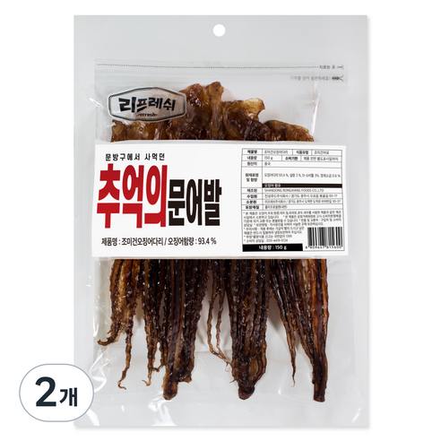 리프레쉬 문방구에서 사먹던 추억의 문어발, 2개, 150g