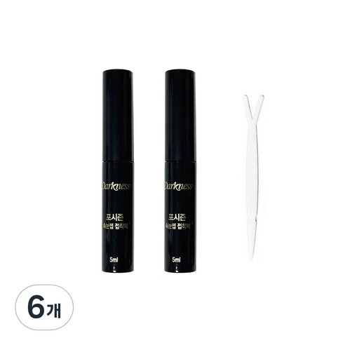 다크니스 포시즌 속눈썹 접착제 5ml, 검정, 6개