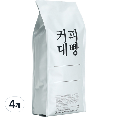 커피대빵 바닐라향 원두커피, 500g, 4개, 홀빈(분쇄안함)