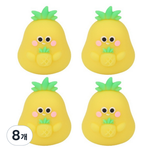 블랙트리 귀여운 과일 휴대용 연필깎이, 옐로우, 8개