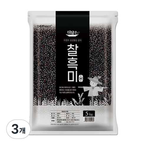 더담은 국산 찰흑미, 5kg, 3개