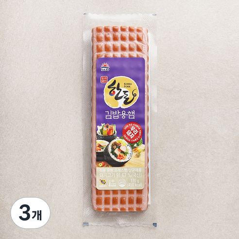 사조대림 한돈 김밥용 햄 170g, 3개