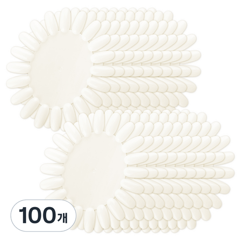 엘비아 타원형 컬라 차트 20p, 내추럴, 100개