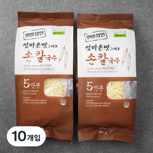 칠갑농산 손칼국수 5인분, 800g, 10개입