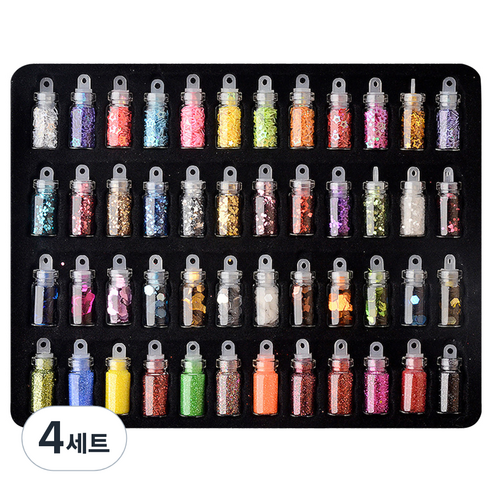 메이브라운 네일글리터 종합세트 48종 세트 M10140, 혼합 색상, 4세트