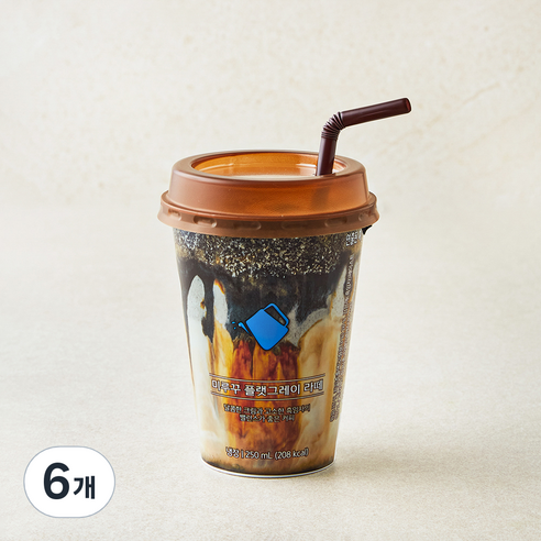 미루꾸 플랫그레이 라떼, 6개, 250ml