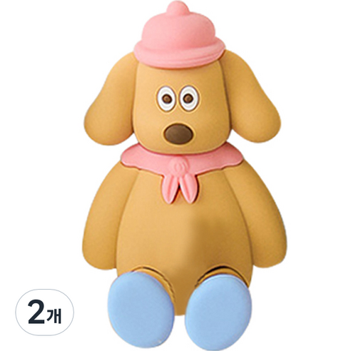 모나구스타 실리콘 칫솔걸이, 2개, 초코