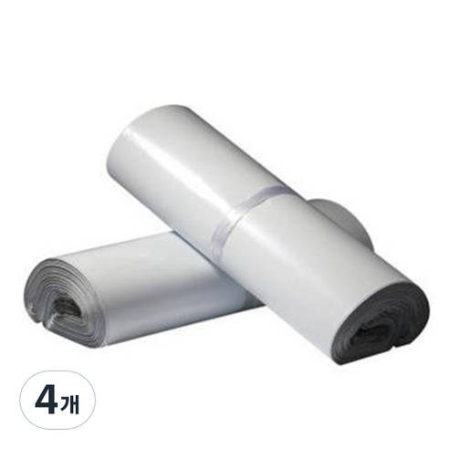 가팡 택배 비닐봉투 폴리백 화이트 A LDPE 0.08 100p, 4개