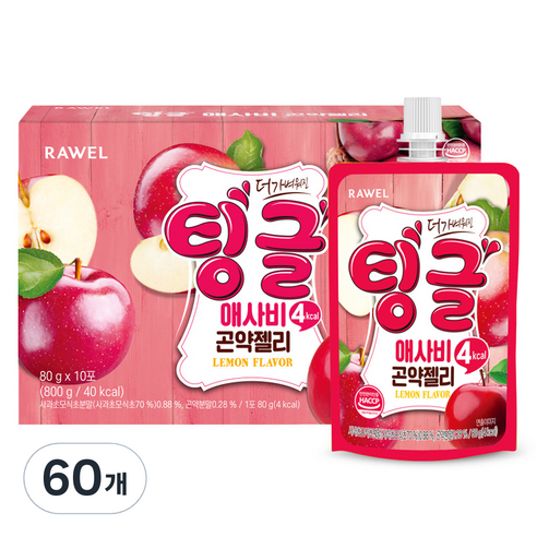 팅글 애사비 곤약젤리, 80g, 60개