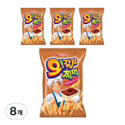오감자 양념바베큐 소스맛, 75g, 8개