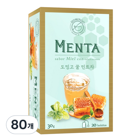 도밍고 꿀 민트차, 1.5g, 20개입, 4박스