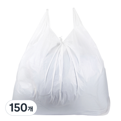 [국내생산] 손잡이형 이불 쓰레기봉투 백색, 130L, 150개
