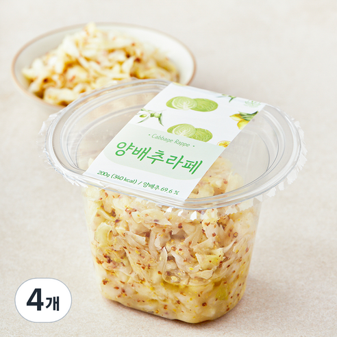 저스트그린 양배추 라페, 200g, 4개