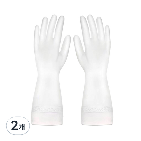 주앙오브제 베지 고무장갑 S, 03 하얀, 2개, 소(S)
