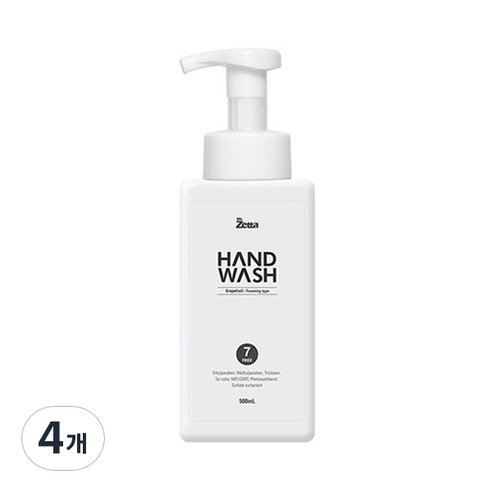 제타 포밍 손세정 순 핸드워시 자몽, 500ml, 4개