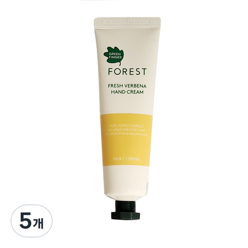 그린핑거 포레스트 프레쉬 버베나 핸드크림 프레쉬한 버베나향, 50ml, 5개