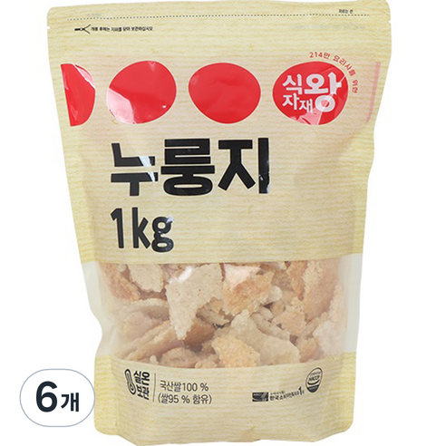 식자재왕 누룽지, 1kg, 6개