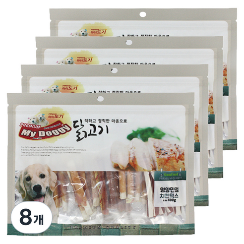 마이도기 프리미엄 강아지간식 400g, 치킨믹스맛, 8개