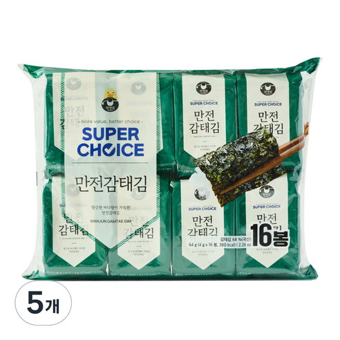 만전김 슈퍼초이스 감태김 16p, 64g, 5개