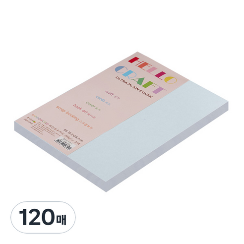 종이문화 친환경색지 레인보우카드 No.19 미스티블루, 120매