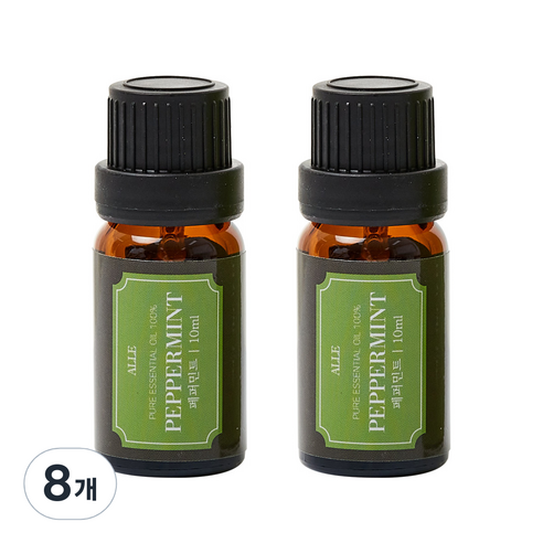 알레 비건 아로마 에센셜 오일 페퍼민트향, 10ml, 8개