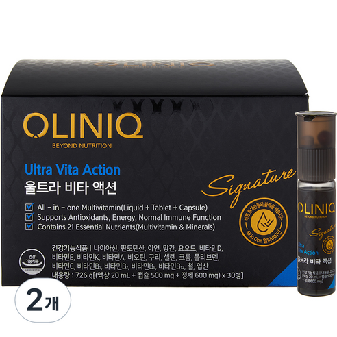 올리닉 울트라 비타액션 올인원 시그니처, 30회분, 2개