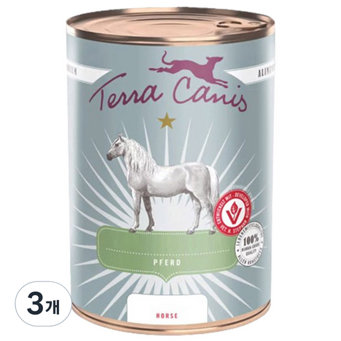 테라카니스 강아지 알리벳 다이아베틱 사료, 말고기, 400g, 3개
