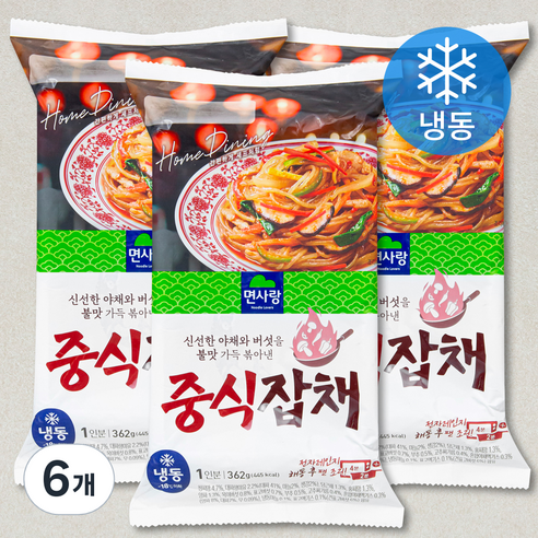 면사랑 중식잡채 (냉동), 6개, 362g