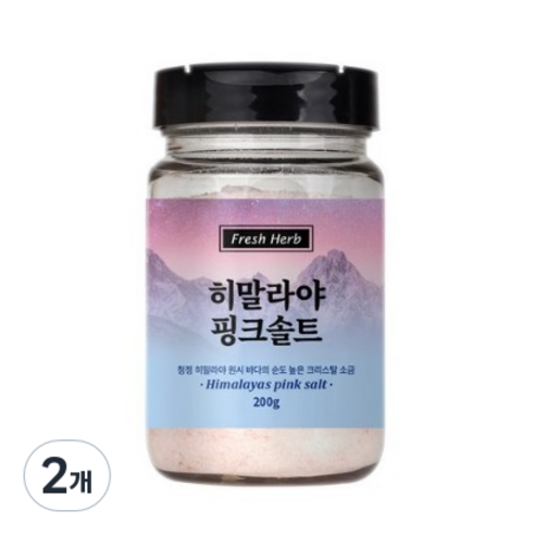 신선약초 히말라야 핑크솔트, 200g, 2개