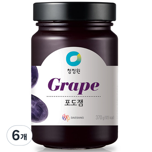 청정원 포도잼, 370g, 6개