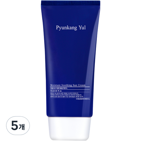 편강율 수분 진정 선크림 SPF50+ PA++++, 5개, 75ml