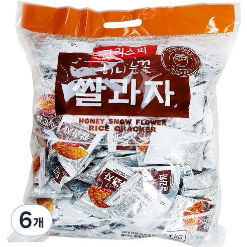 크리스피 허니눈꽃 쌀과자, 920g, 6개