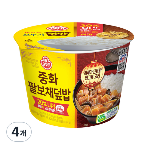 오뚜기 컵밥 중화팔보채덮밥, 310g, 4개
