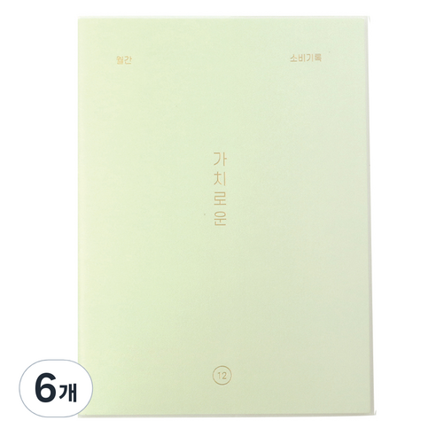 페이퍼리안 가치로운 월간 가계부 만년형, 6개, 03 페일민트