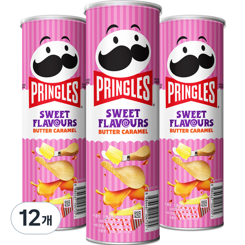 켈로그 프링글스 버터카라멜, 110g, 12개