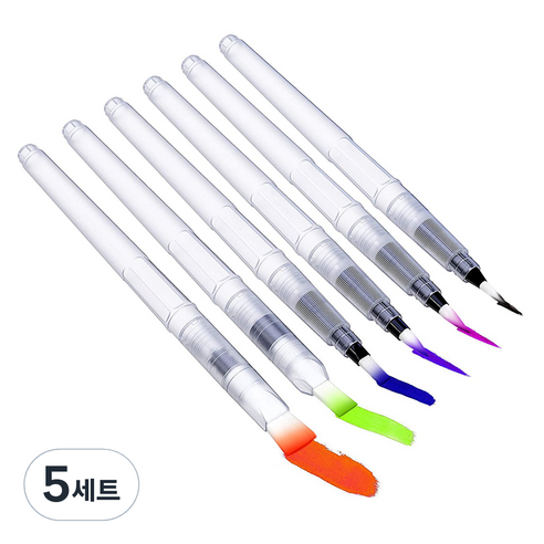 워터 브러쉬 붓펜 6종 세트, 5세트