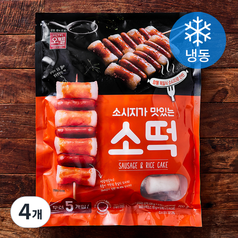 오뗄 소시지가 맛있는 소떡 (냉동), 700g, 4개