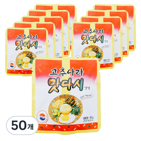 동방푸드 고추나라 맛다시 양념, 60g, 50개