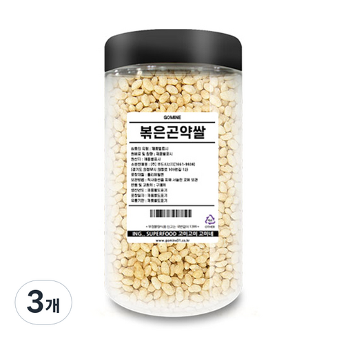 고미네 볶은 곤약쌀 통, 100g, 3개