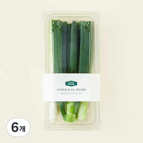 프리미엄 유기농 절단대파, 300g, 6개