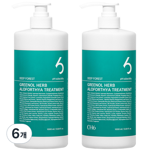 CH6 그리놀 허브 알로포시아 트리트먼트 딥 포레스트, 6개, 1000ml