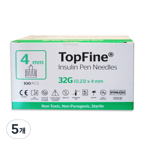 메덱셀 TopFine 인슐린 펜니들 32G 4mm, 5개