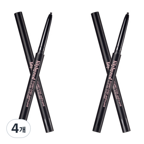 릴리바이레드 슬림 펜슬 아이라이너 0.14g, 1 매트블랙, 4개