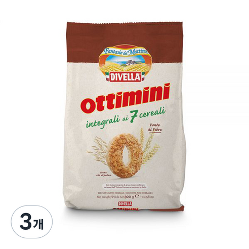 디벨라 오띠미니 체레알리 통밀 과자, 300g, 3개