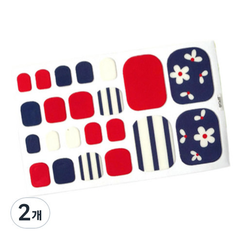 블루코지 느낌 좋은 이쁜 패디팁 스티커, 2개, Type 01