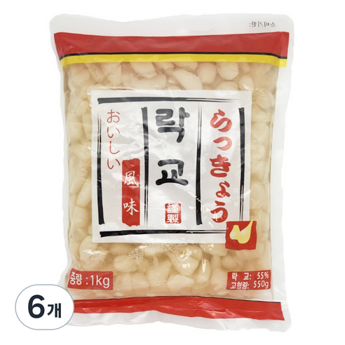 토호식품 락교 파우치, 1kg, 6개
