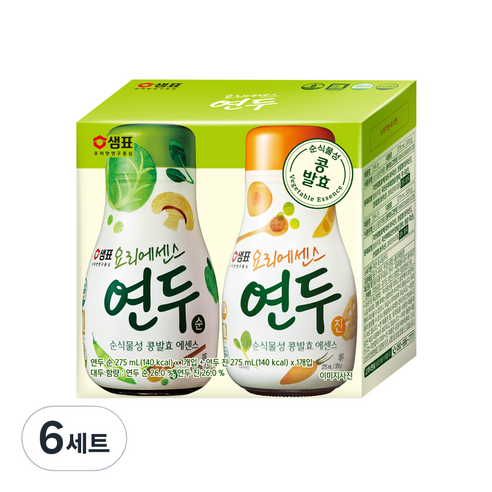 연두 진 320g + 연두 순 320g, 550ml, 6세트