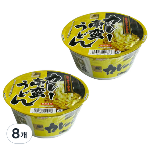 멘노스나오시 컵 카레 우동, 81g, 8개